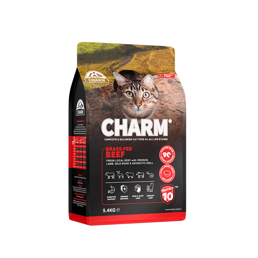 CHARM - Grass-Fed Beef – Kornfrit kattefoder med frisk oksekød