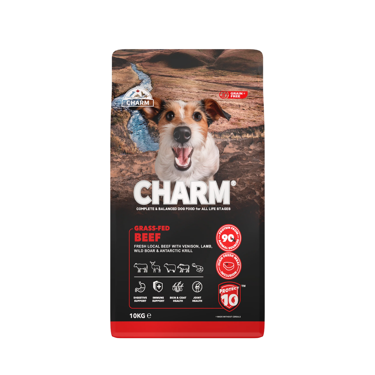 CHARM - Grass-Fed Beef - Kornfrit hundefoder med frisk oksekød