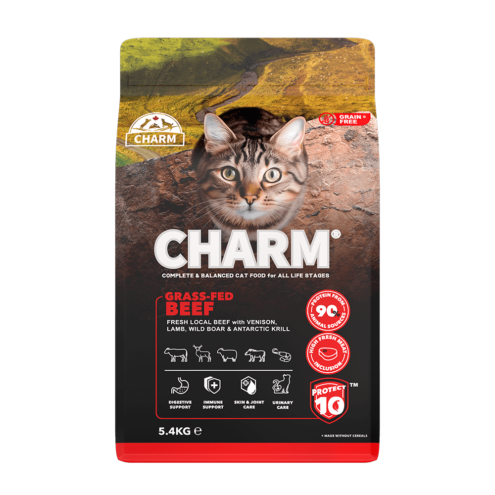 CHARM - Grass-Fed Beef – Kornfrit kattefoder med frisk oksekød