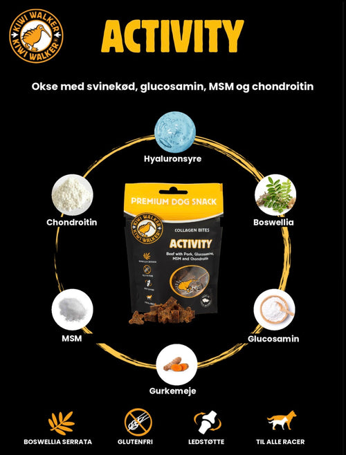 Activity - Collagen bites (Glucosamin, MSM og Chondroitin) - KIWI WALKER