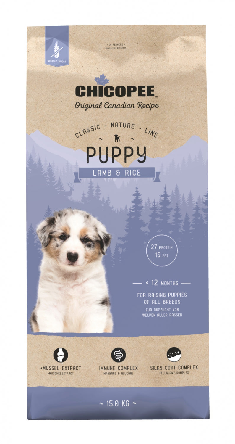 Chicopee Classic Nature Line - Puppy, Lamb & Rice 15 kg