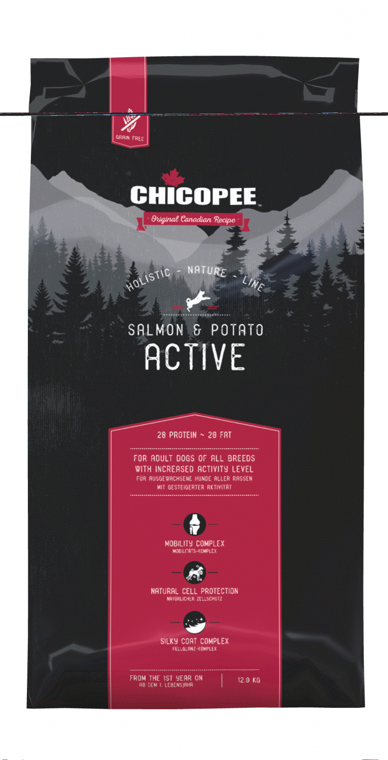Chicopee Holistic Nature Line - Active, Salmon & Potato 12 kg
