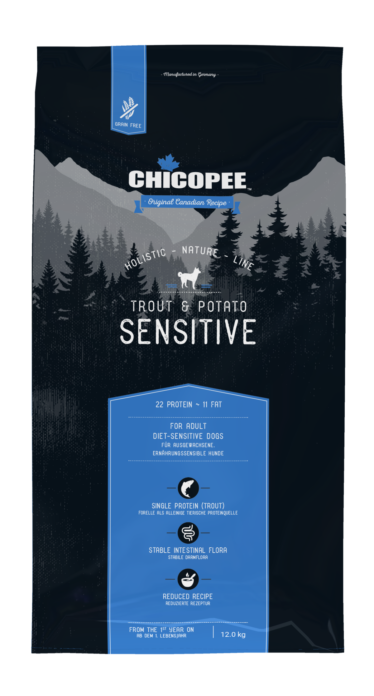 Chicopee Holistic Nature Line - Adult, Trout & Potato 12 kg