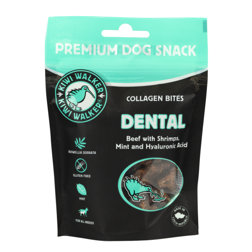 Dental - Collagen Bites (Oksekød med Rejer, Mynte og Hyaluronsyre) - KIWI WALKER