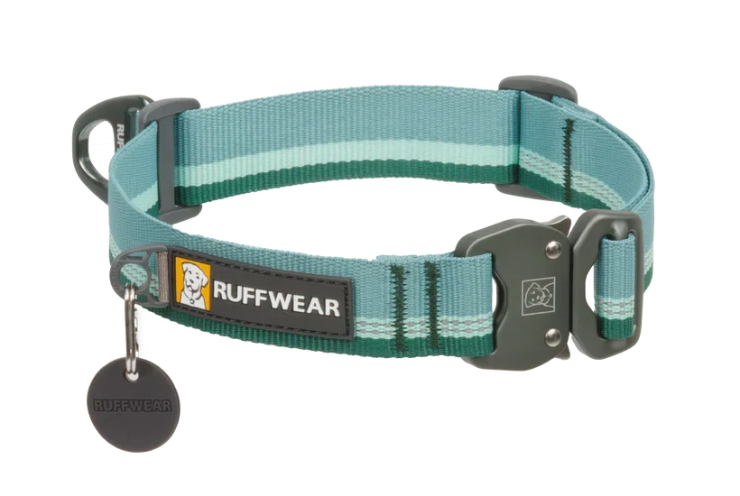 Grøn Top Rope halsbånd med metalspænde - Ruffwear
