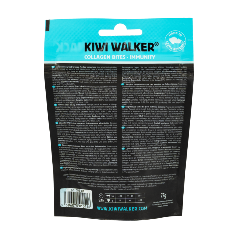 Immunity - Collagen Bites (Tranebær, Kamille og Grøn Te) - KIWI WALKER