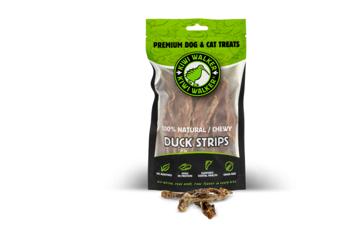 Duck Strips (100% Natural / Chewy) - Premium Dog & Cat Treats - Kiwi Walker