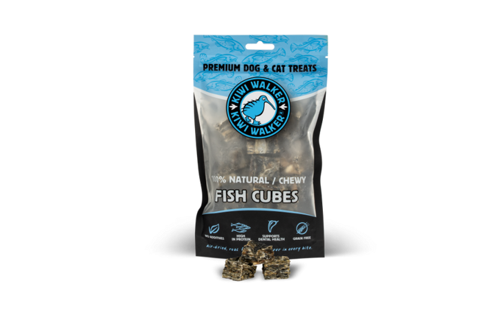 Fish Cubes (100% Natural / Chewy) - Premium Dog & Cat Treats - Kiwi Walker