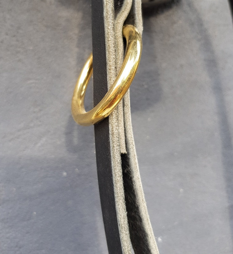 Hundefører line læder dobbelt 180 cm(patrulje rem)
